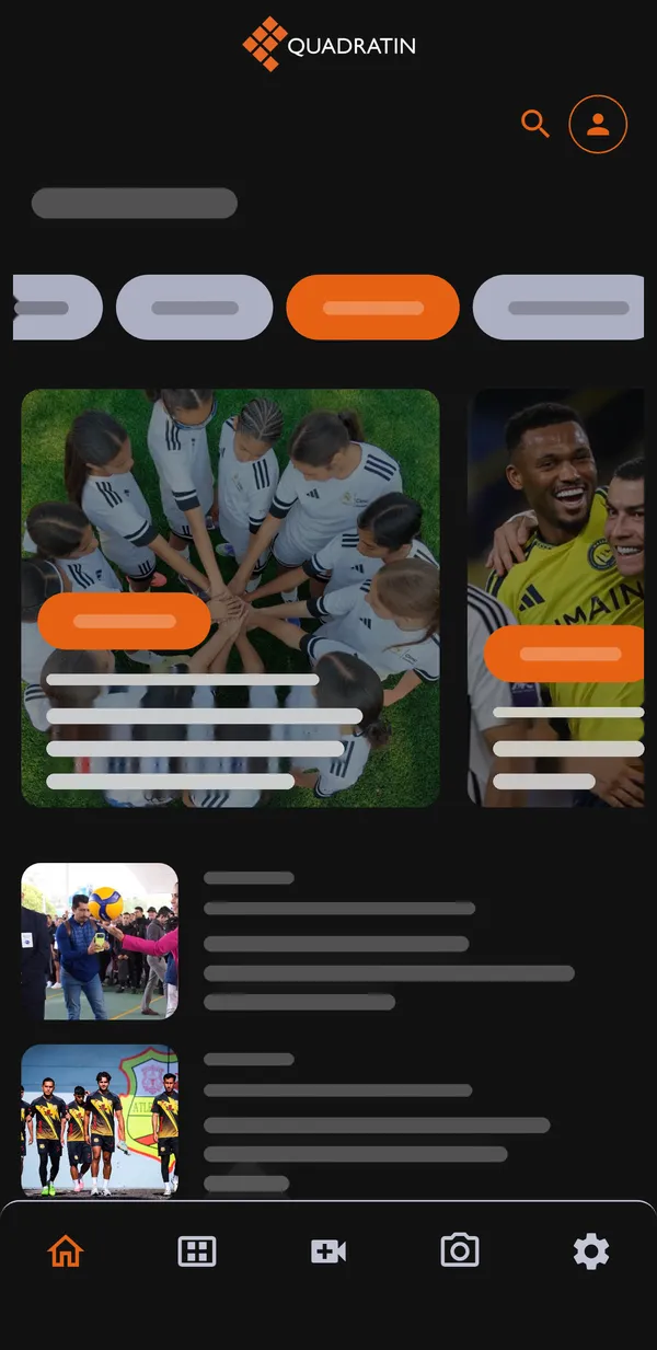 App de noticias de Quadratin: sección de deportes