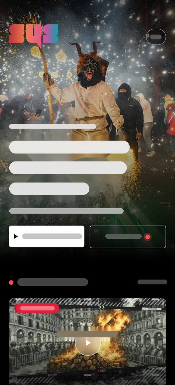 App de SUS Mallorca: pantalla de inicio con contenido en directo